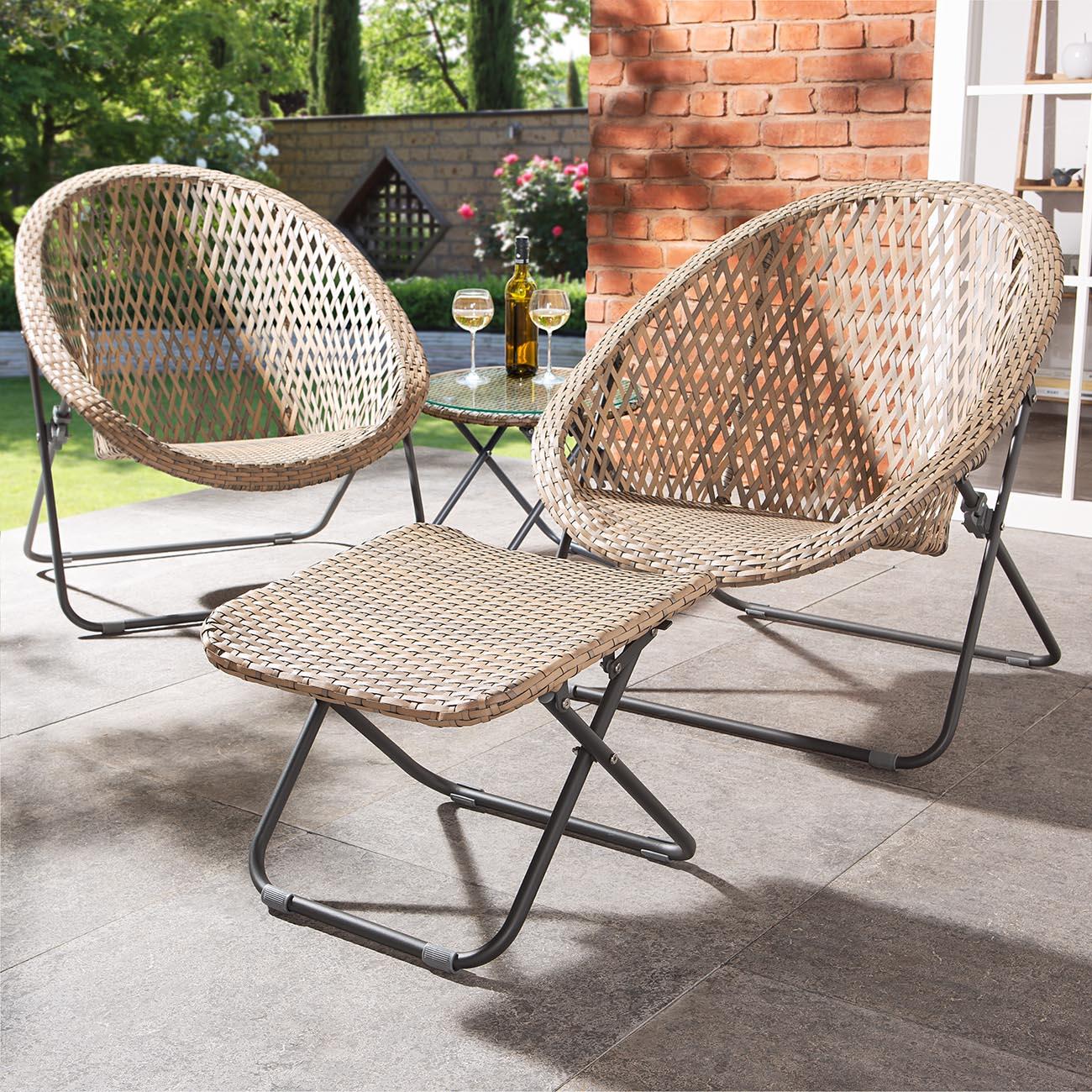 Tobs Faux Rattan Loungeset, faltbar, 3teilig kaufen