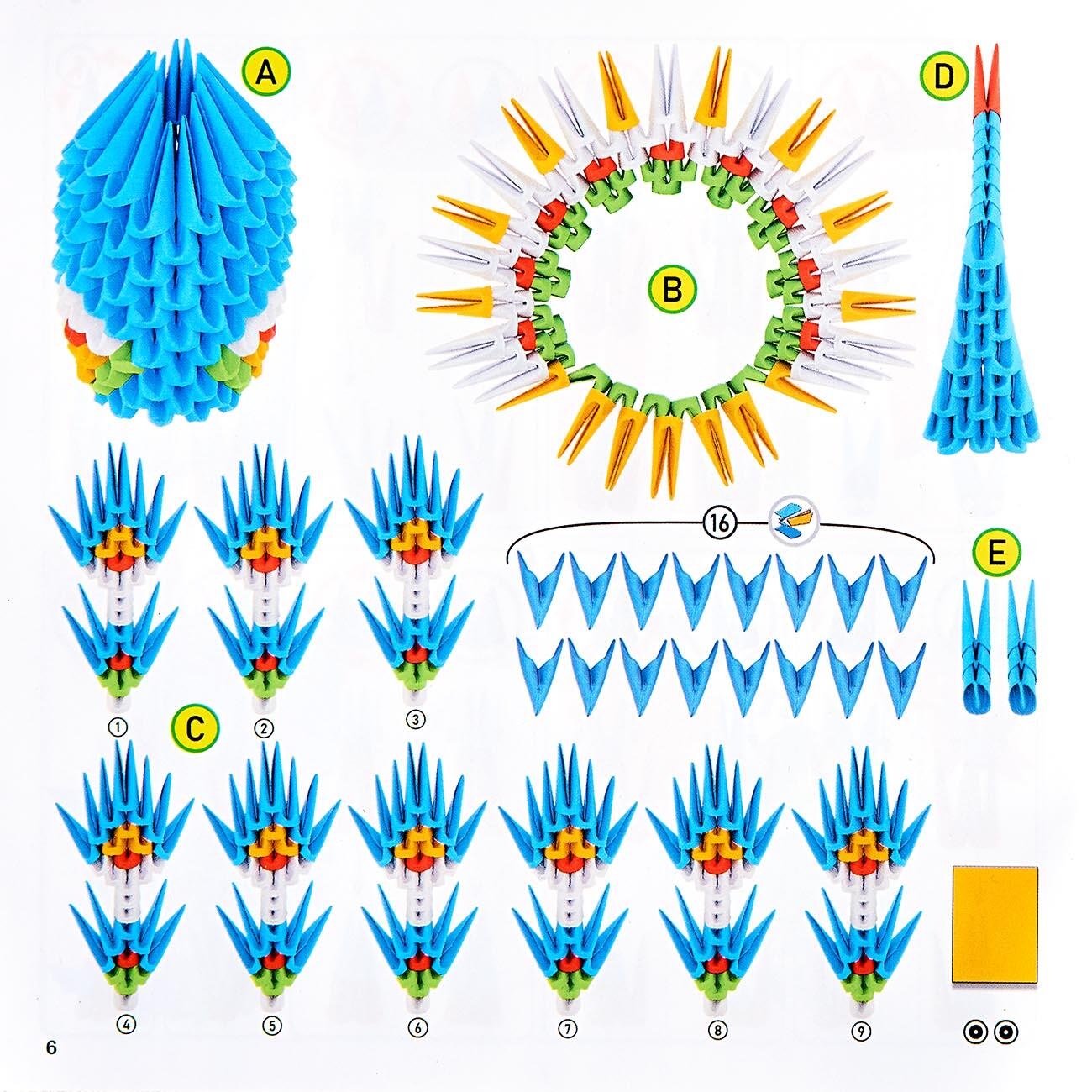 3D Origami Pfau 3 Jahre Garantie ProIdee