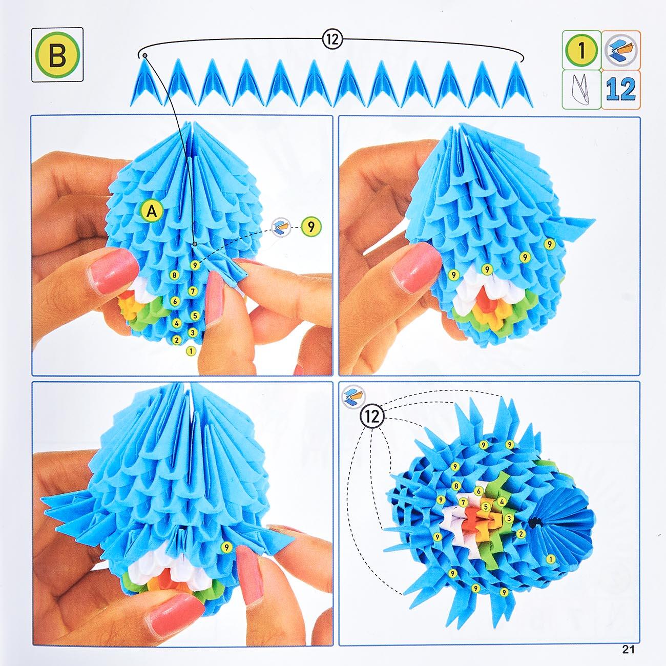 3D Origami Pfau 3 Jahre Garantie ProIdee