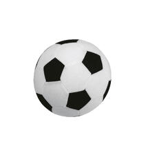 Runder Fußball mit schwarz-weißen Feldern.