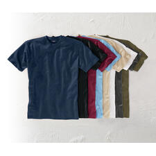 Das 155 g-Ragman T-Shirt - Ihr wichtigstes T-Shirt: Südamerikanische Baumwolle. 155 g/qm. Das seltene von Ragman. Verschiedene Farben von Das 155 g-Ragman T-Shirt auf einem Tisch.