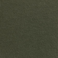 Khaki Nahaufnahme des olivgrünen T-Shirt-Stoffes mit feiner Textur.