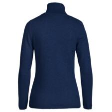 Rolli, Navy Rückansicht eines dunkelblauen Rollkragenpullovers aus Kaschmir.