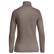 Rolli, Taupe Rückansicht eines grauen Kaschmirpullovers für Damen.