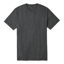 Anthrazit-meliert Anthrazit-meliertes T-Shirt auf einem weißen Hintergrund.