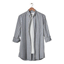 The BDO-Shirt, Limited Edition No. 76 Gestreiftes Herrenhemd mit modischen Details und eingefärbten Ärmel