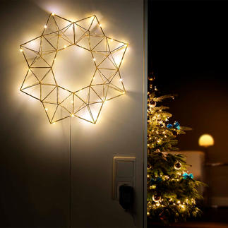 Pyramiden-Lichterstern Von kubistischer Kunst inspiriert ist dieser zierliche Lichterstern im neuen, grafisch klaren Design.