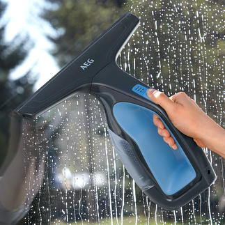 AEG Fenster- und Flächenreiniger WX7** 90B2B Spielend schnell abziehen und gleichzeitig absaugen. Bis zu 90 Minuten ohne Unterbrechung. Und ohne lästiges Kabel.