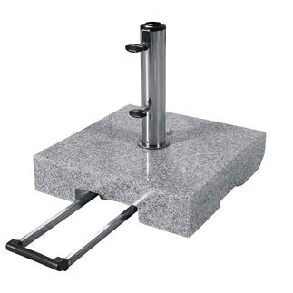 doppler® Granit-Schirmständer Kompakter Schirmständer aus echtem Granit mit 2 leicht­laufenden Rollen.