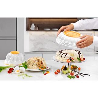 No-Bake-Kranzform, 4-teilig Die bessere Form für Kühlschrank-Kuchen, Eistorten und herzhafte Aspik-Spezialitäten.