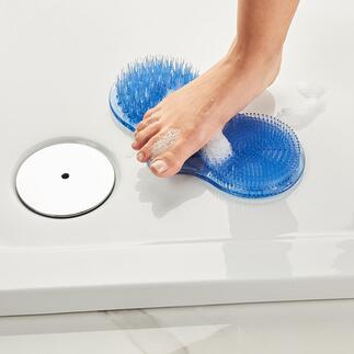 Silikon Fußpflege-Bürste  Säubert, glättet, massiert und erspart Ihnen anstrengendes Bücken und Verrenken.