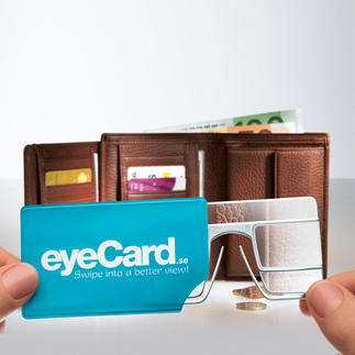 eyeCard®, 2er-Set Ihre handlichste Lupe – im Kreditkartenformat. Mit 2,5facher Vergrößerung. Und beide Hände frei.