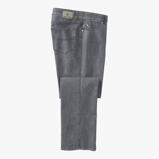 Graue T400®-Jeans, zeigt die Seitenansicht der Hose.