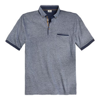 Grauer Poloshirt mit Kragen und Brusttasche, lässig und stilvoll.