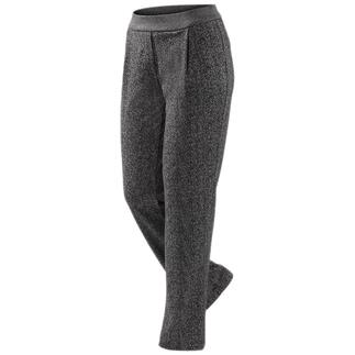 Schwarz-weiße Salt & Pepper-Schlupfhose von der Seite