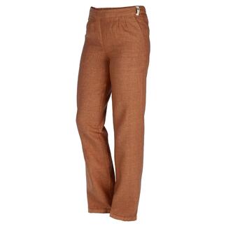 Komfort-Leinen-Schlupfhose in Zimtfarbe, schick geschnitten
