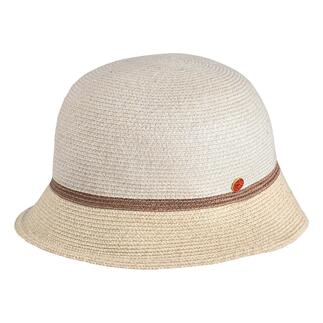 Borten-Cloche Hut in Creme/Ecru Farbton