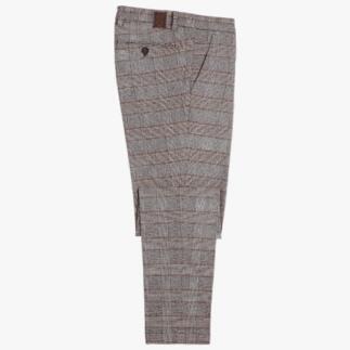 Kariertes Hosen-Design auf einem weißen Hintergrund.