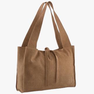 Die Luxus-Shopper-Bag aus knautschweichem Rindveloursleder. Von Cinque, Italien.  Minimalistisch, clean und stilvoll. Zum sehr guten Preis.