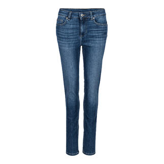 Frontansicht von blauen Jeans mit normalen Passform.