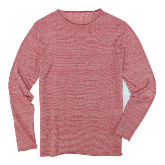 Ultraleichter Sommerpullover in einem hellen Rotton