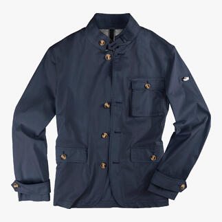 Steinbock® Ultraleicht-Cityjacke in Marine zum Aufhängen.