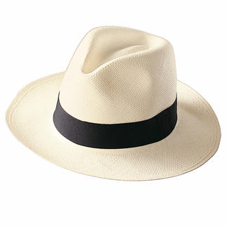 Der echte Panama-Hut. Handgeflochten in Ecuador. Riskieren Sie keinen Notkauf: Der echte Panama-Hut ist viel weicher, eleganter und dennoch preisgünstig.