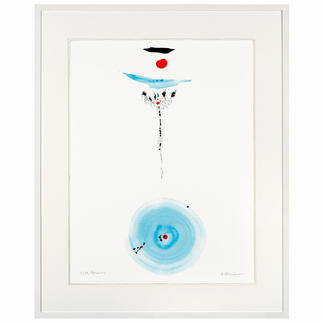 Brigitta Zeumer – Aquarius Die erste deutsche Künstlerin, die zu Lebzeiten im Kaiserpalast in China ausstellen durfte. Handbemalte Unikatserie. 40 Exemplare. Maße: gerahmt 83 x 103 cm