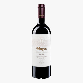 Muga Selección Especial Reserva 2019, Bodegas Muga, Rioja, Spanien 
            „Einer der besten Jahrgänge für diesen Wein. 95 Punkte.“ (Robert Parker)*
            *robertparker.com
        