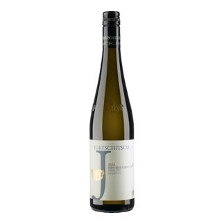 Flasche Riesling Heiligenstein BIO Wein mit schlichtem Design.