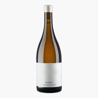 Flasche Vestige Chardonnay Wein mit stilvollem Etikett.
