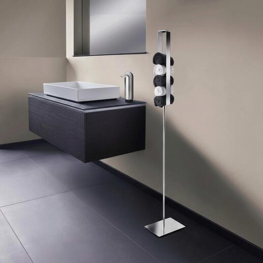 Gästehandtuch-Ständer, elegantes Design mit mehreren Schichten für Handtücher.