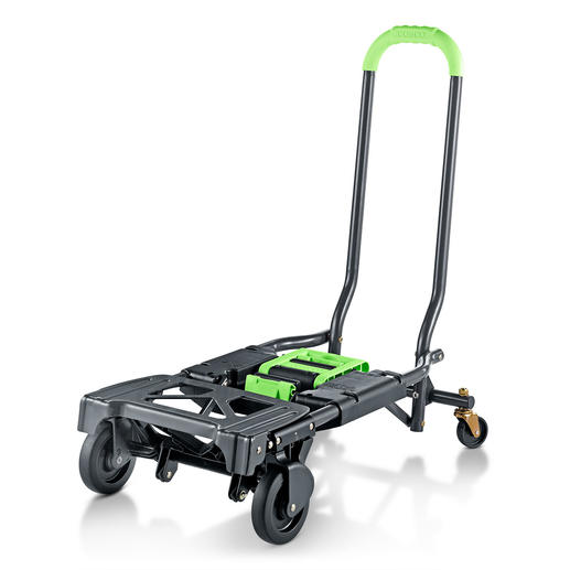 Klappbarer 2-in-1-Transportwagen Doppelt hilfreich: Transportwagen und Sackkarre in einem.