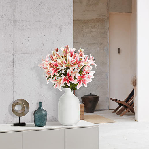 Neueste Produkte aus dem Ausland 2024 Kunstblumen-Bouquet Lilien, 12 St., kaufen rosé online