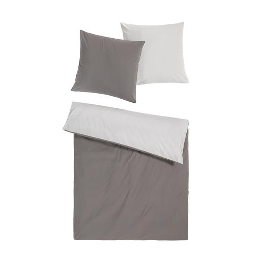 Sommer-Bettwäsche, 140 x 200 cm Nur ein Hauch auf der Haut: sommerleichte, bi-color Wendebettwäsche aus reiner Baumwolle.
