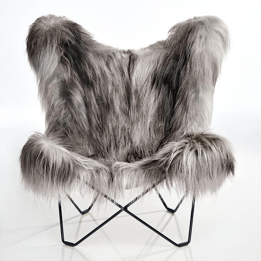 Designer Gepard Sessel, Fell Stuhl 3-Bein Design