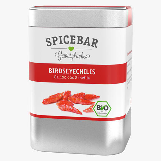 Dose mit Birdseye-Chili, 30 g, gut für würzige Gerichte.