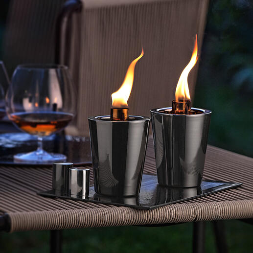 Tischfackel, 2er-Set Romantische Lagerfeuer-Atmosphäre: Tischfackeln mit der Magie offenen Feuers. Ein urgemütlicher Blickfang zu jeder Jahreszeit.
