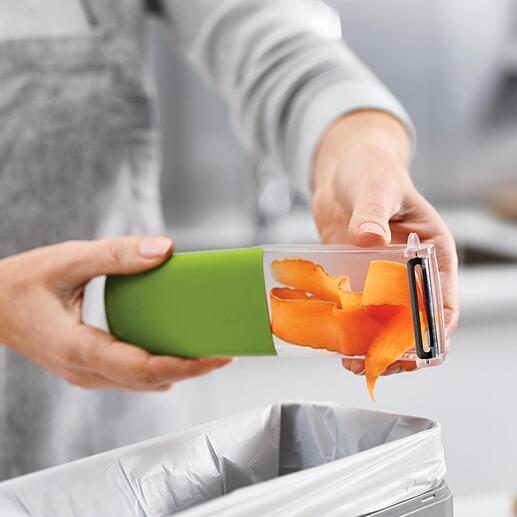 Zum Ausleeren können Sie den Behälter einfach wie eine Schublade ausziehen. Zum Ausleeren können Sie den Behälter einfach wie eine Schublade ausziehen.