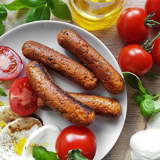 Einfach hausgemacht: Ihre vegetarischen und veganen Würstchen aus gesunden, frischen Zutaten. Einfach hausgemacht: Ihre vegetarischen und veganen Würstchen aus gesunden, frischen Zutaten.