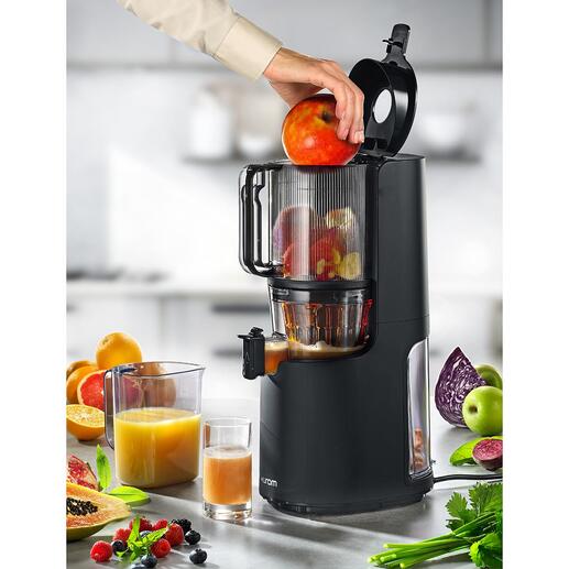 Premium-Slow Juicer Hurom H200 Patentierte Presstechnologie. Perfekte Funktion. Grundsolide, langlebige Qualität. Von Hurom, einem der führenden Hersteller mit über 40 Jahren Erfahrung.