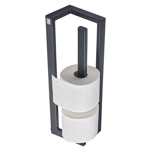 Praktischer Zusatznutzen im Bad: Ideal auch als WC-Papier­halter für bis zu vier Reserverollen.