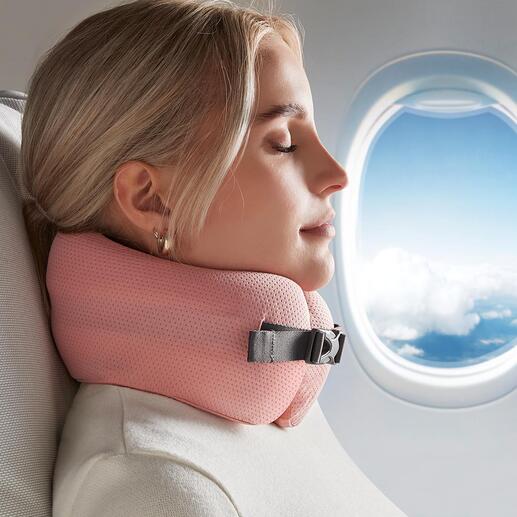 Komfort-Reisekissen Die neue Generation Reise-Nackenkissen: stützt und stabilisiert Ihren Kopf rundum – bis unters Kinn.