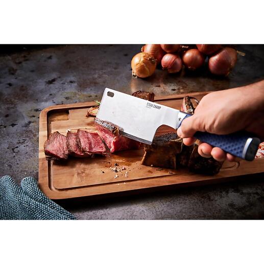 SteakChamp Flip & Cut Einzigartig unter den Grillbestecken: vollwertiges Messer und Wender in einem. Von SteakChamp.