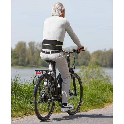 Fahrrad-Stützgurt Der bessere Stützgurt für Wirbelsäule und Muskulatur: drückt nicht am Bauch und klappt nicht lästig um.