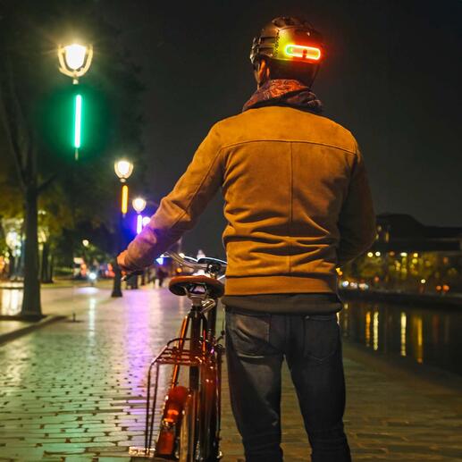 Fahrrad-Bremslicht mit Blinker Endlich ein wirklich zuverlässiges Fahrrad-Bremslicht.  Zugleich auch Rücklicht und Blinker. Ausgezeichnet mit dem Eurobike-Award 2023.