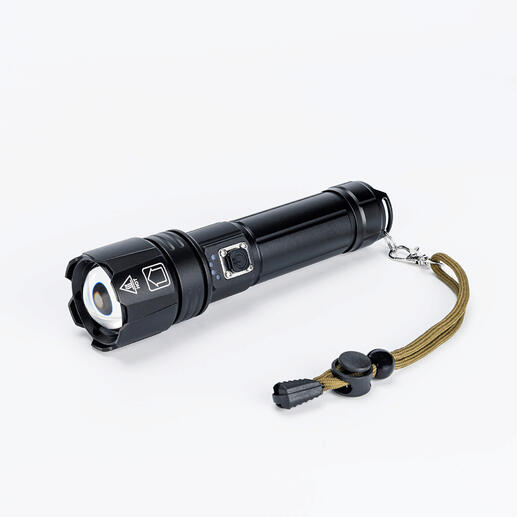 Survival Taschenlampe Ultrahell, kompakt und nahezu unzerstörbar: die Taschenlampe fürs Leben.