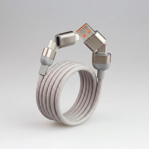 4in1 magnetisches Daten- und Ladekabel, elegant geflochtenes Design