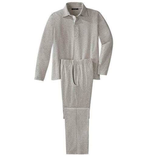 Der stilvolle Lounge­wear-­Anzug aus weichem Baumwoll-Jersey. Edel, sportlich und sehr komfortabel.