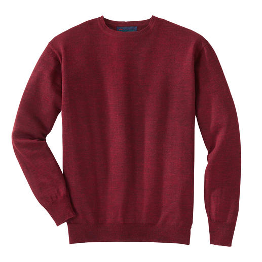 Der Pullover aus Baby-Alpaka: unempfindlich, edel und jahrelang schön. Vielseitigstes Basic Ihrer Reisegarderobe.